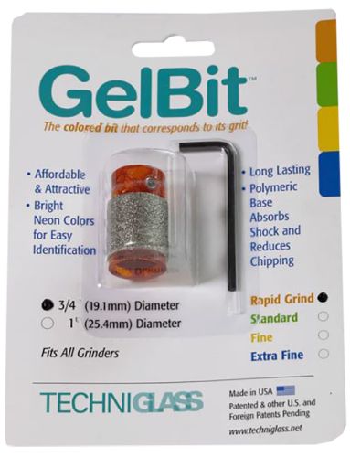 11257 - 3/4" RAPID COARSE Grind Techniglass Diamond GelBit Grinder Bit