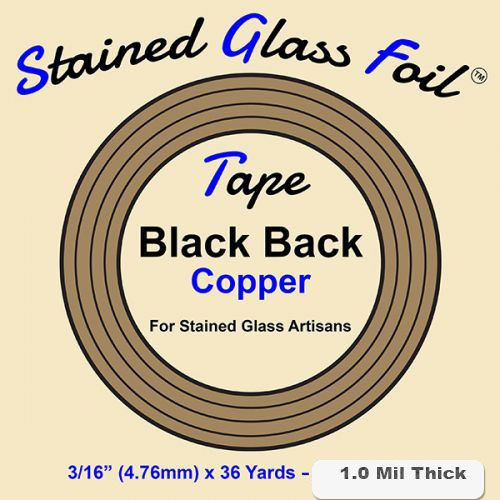 12580Stained Glass Foil Black Back 3/16" 1.25 Mil Rainbow Art Glass