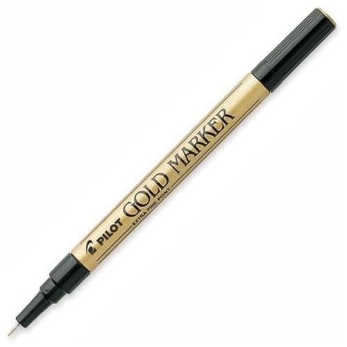 15070CS- Box Gold Pilot Permanent Marker, Extra Fine Point 6ea.