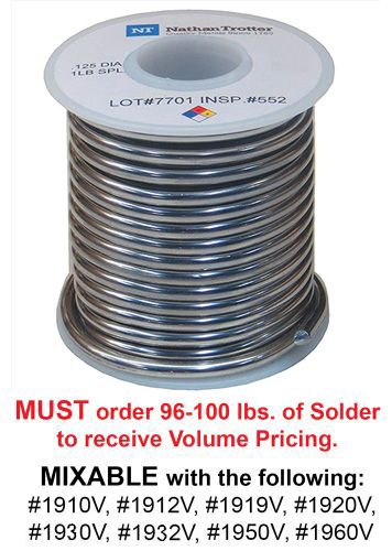 1930V-Volume Case 24#s Nathan Trotter 50/50 Solder 1lb. Spool