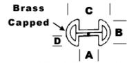 2200-Cascade 3/16" Round H Brass Capped Lead Came #C-316 