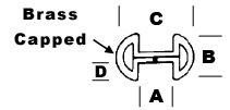 2200CS-Case Cascade 3/16" Round H Brass Capped Lead Came #C-316 