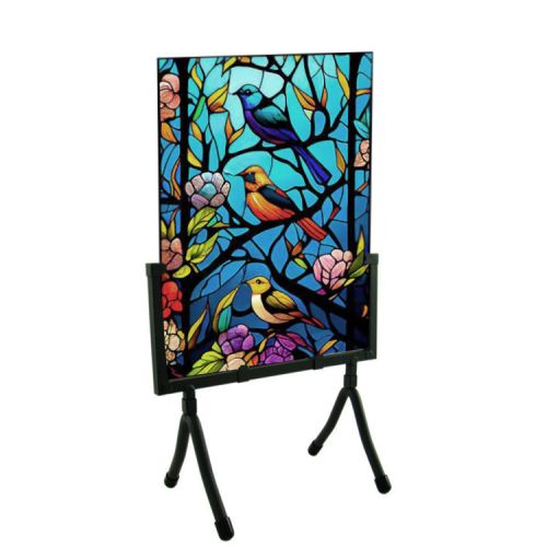 25811- 8" Square Iron Panel Stand 