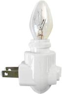 35693-White Night Light w/4 Watt Bulb
