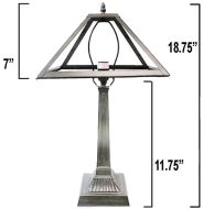 31002- 12" Dia.Metal Panel Lamp Base Kit, Antique Bronze Finish & Gold Hghlts, 18.75" 