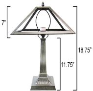 31002- 12" Dia.Metal Panel Lamp Base Kit, Antique Bronze Finish & Gold Hghlts, 18.75" Tall