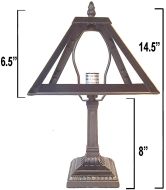 31004- 10" Dia.Metal Panel Lamp Base Kit, Antique Bronze Finish & Gold Hghlts, 14.5" 