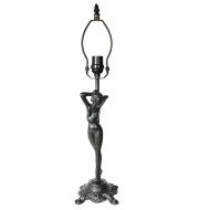 31900- Aphrodite Metal Lamp Base, Antique Bronze Finish with Gold Highlts, 20.5" Tall