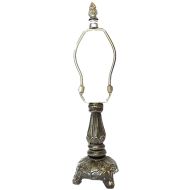 32008-Grecian Metal Lamp Base, Antique Bronze Finish With Gold Highlts, 11" Tall