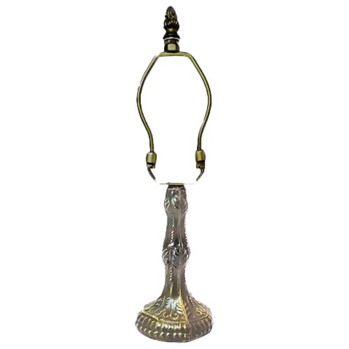 32009- Pompeii Metal Lamp Base, Antique Bronze Finish With Gold Highlts,12" Tall