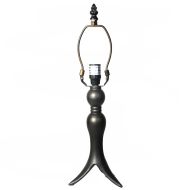 32012- Clusiana Metal Lamp Base, Antique Bronze Finish With Gold Highlts, 15" Tall
