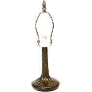 32019- Tree Trunk Metal Lamp Base, Antique Bronze Finish With Gold Highlts, 13" Tall