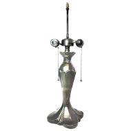 32041- Tulip Metal Lamp Base, Antique Bronze Finish With Gold Highlts, 20-1/2" Tall