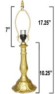 32043G- Lily Metal Lamp Base, Bright Gold Finish. 17.25" 