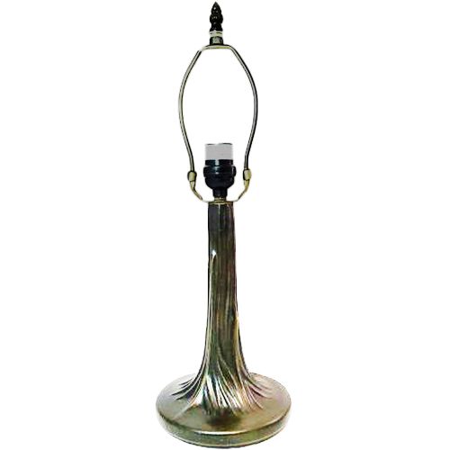 32044- Tree Trunk Metal Lamp Base, Antique Bronze Finish With Gold Highlts, 17-1/2" TalI