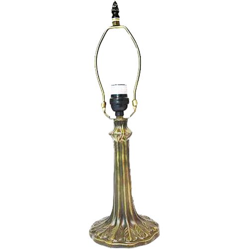 32046- Handel Metal Lamp Base, Antique Bronze Finish With Gold Highlts, 17.5" Tall