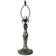 32049- Bysantine Metal Lamp Base, Antique Bronze Finish With Gold Highlts, 17.5" Tall