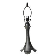32052- Tulipa Metal Lamp Base, Antique Bronze Finish With Gold Highlts, 20" Tall