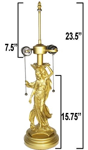 32063G- Lady Metal Lamp Base, Bright Gold Finish, 23-1/4"
