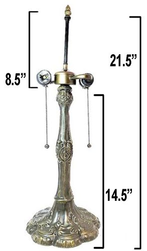 32074- Pompeii Metal Lamp Base, Antique Bronze Finish With Gold Highlts, 21-1/2" 