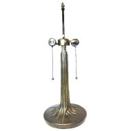 32075 - Tree Trunk Metal Lamp Base, Antique Bronze Finish With Gold Highlts, 20-1/2" Tall