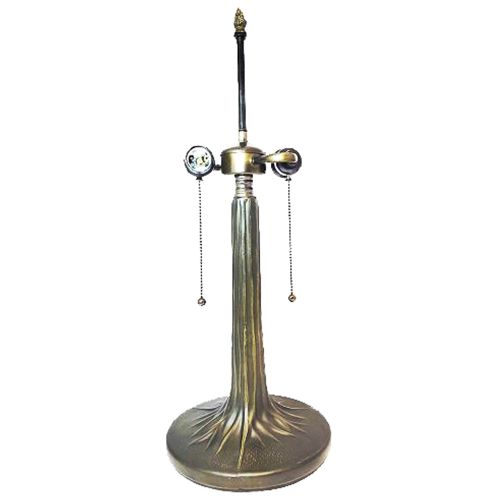 32075 - Tree Trunk Metal Lamp Base, Antique Bronze Finish With Gold Highlts, 20-1/2" Tall