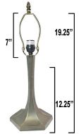 32081-Contemporary Metal Lamp Base, Antq.Bronze Finish With Gold Highlts, 19-1/4" 