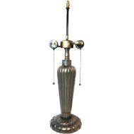 32086- Erin Metal Lamp Base, Antique Bronze Finish With Gold Highlts, 20-1/4" Tall