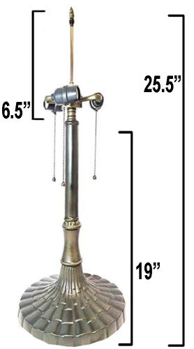 32087- Orca Lamp Base, Antique Bronze Finish With Gold Highlts, 25-1/2"