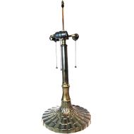 32087- Orca Lamp Base, Antique Bronze Finish With Gold Highlts, 25-1/2" Tall