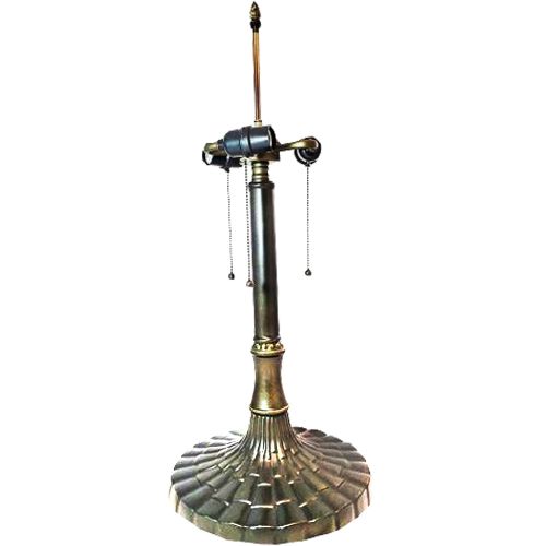 32087- Orca Lamp Base, Antique Bronze Finish With Gold Highlts, 25-1/2" Tall