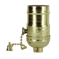 35000-Brass Plated Pull Chain Socket
