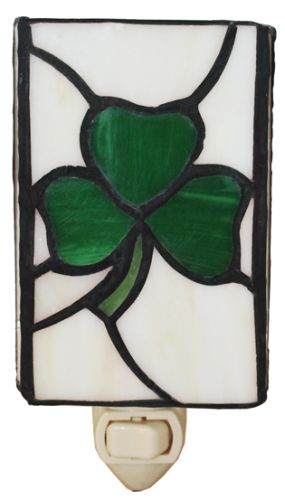 35710 - Shamrock Stained Glass Night Light