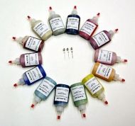 46075-Glassline Lead-Free Fusing Glass Paint Pen Kit - 14 Colors & 1 Tip Set