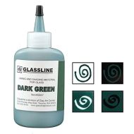 46086-Glassline Bottle Pen Dark Green