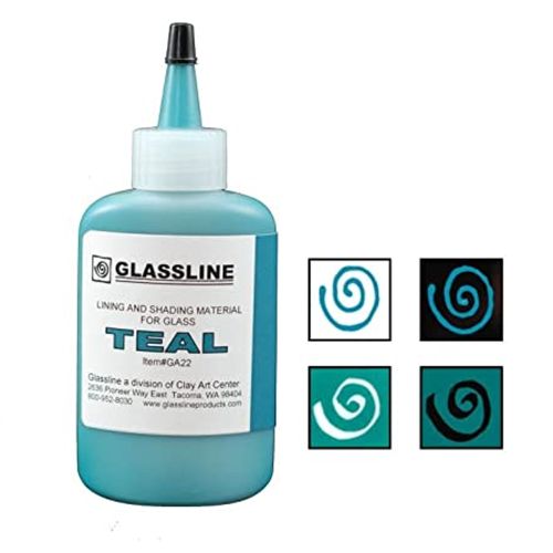 46102-Glassline Bottle Pen Teal