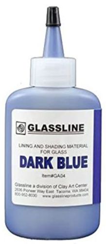 46083-Glassline Bottle Pen Dark Blue