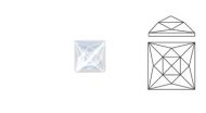 62414-Value 18MM x 18MM Clear Square (20 Facets) 