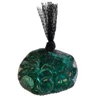 61008-3/4" Teal Flat Glass Nuggets 12oz. Bag