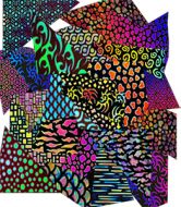 74580-1/2lb.CBS Dichroic Glass Borderline Jewelry Pack 90 COE