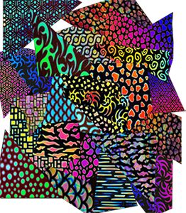 74580-1/2lb.CBS Dichroic Glass Borderline Jewelry Pack 90 COE