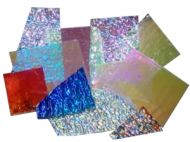 74583-1/2lb. CBS Dichroic Glass Jewelry Pack Crinklized Standard 96 COE