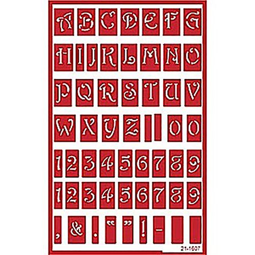 93025 - Etching Stencil Uppercase Alphanumeric