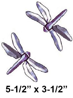 BC044-GST Cluster Damselflies Amethyst/Clear