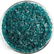 BU117693F- Bullseye Frit Coarse Peacock Blue Transparent 5oz Jar - 90 COE