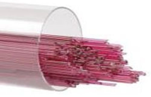 BU131105- Bullseye .5MM Cranberry Pink Transparent Stringers - 90 COE