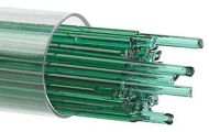 BU141772- Bullseye 2MM Emerald Green Transparent Stringers - 90 COE