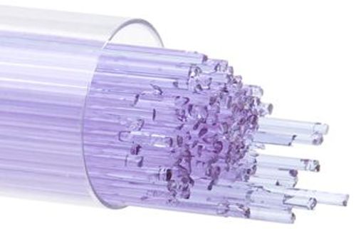 BU144207- Bullseye 1MM Neo-Lavender Shift Transparent Stringers - 90 COE
