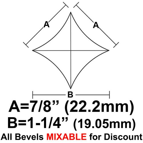 BVPS11-Pointed Star Bevel 7/8"x7/8"x1-1/4"