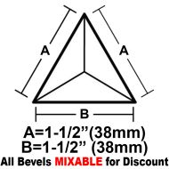 BVT15-Triangle Bevel 1.5"x 1.5"x 1.5" 